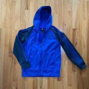Blue adidas hooded jacket